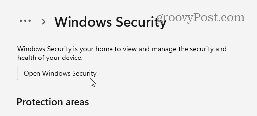 Abrir seguridad de Windows