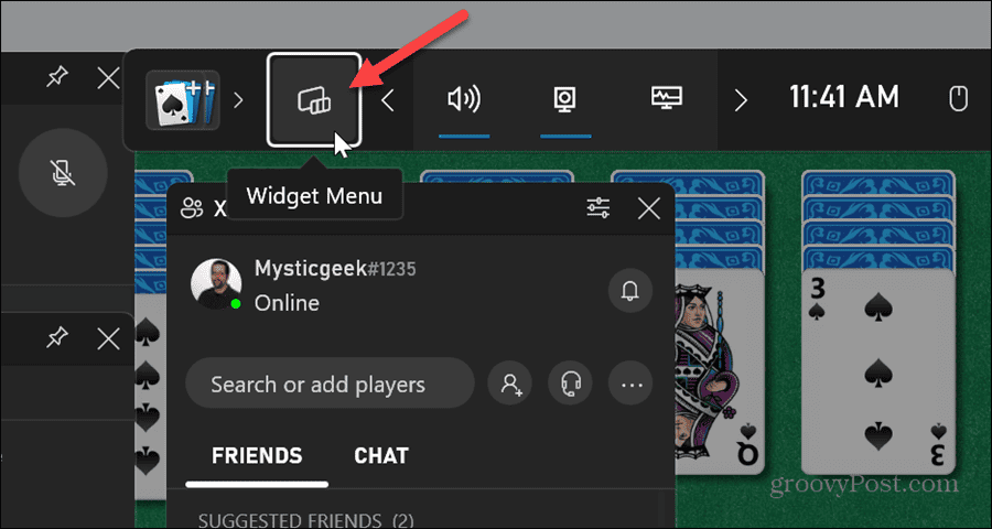 habilitar la barra de juegos de widgets de Spotify