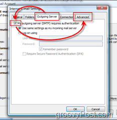 Configure Outlook 2007 para una cuenta IMAP de GMAIL