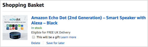 Echo Dot de Amazon fue un éxito de ventas en la Navidad de 2017.