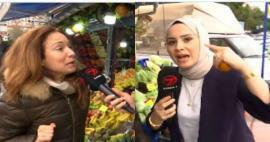 ¡Feo ataque a la reportera de Canal 7 Meryem Nas! La mujer que habla del pañuelo en la cabeza...
