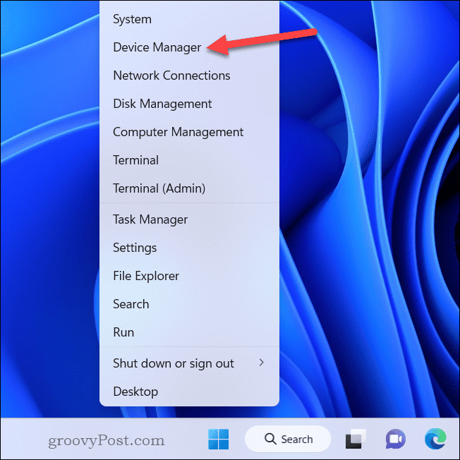 Abra el Administrador de dispositivos en Windows 11