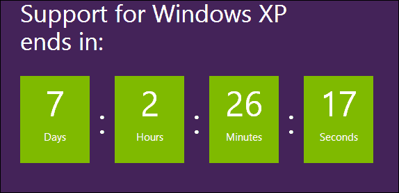 El soporte de XP finalizará pronto
