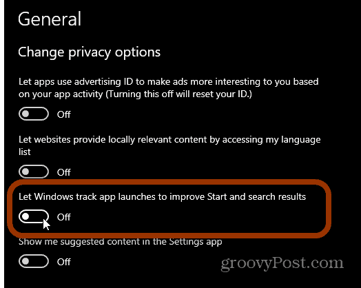 Cambiar las opciones de privacidad