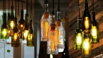 Hacer lámpara decorativa de botella vieja