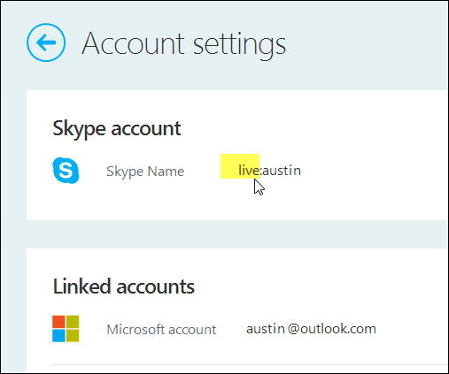 nombre de Skype
