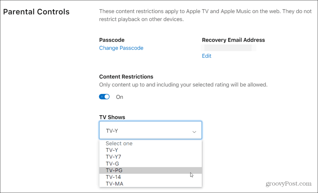 Cómo usar los controles parentales en Apple TV Plus