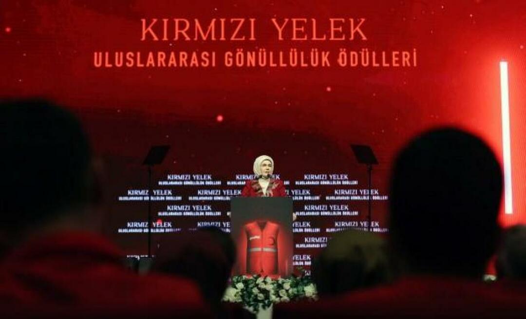 Emine Erdoğan compartió sobre la 'Ceremonia de entrega de premios al voluntariado internacional Red Vest' de Kızılay