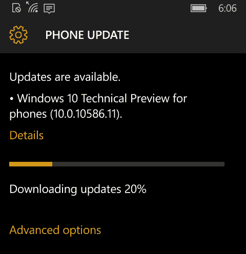 Windows 10 Mobile Preview Build 10586 disponible ahora