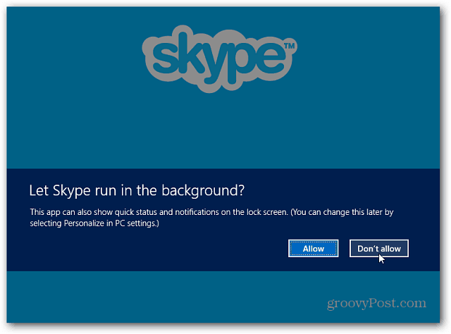 Skype en segundo plano