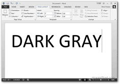 tema de cambio de color de Office 2013 - tema gris oscuro