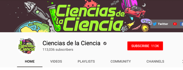 Cómo reclutar influencers sociales pagados, ejemplo del canal de YouTube de habla hispana Ciencias de la Ciencia