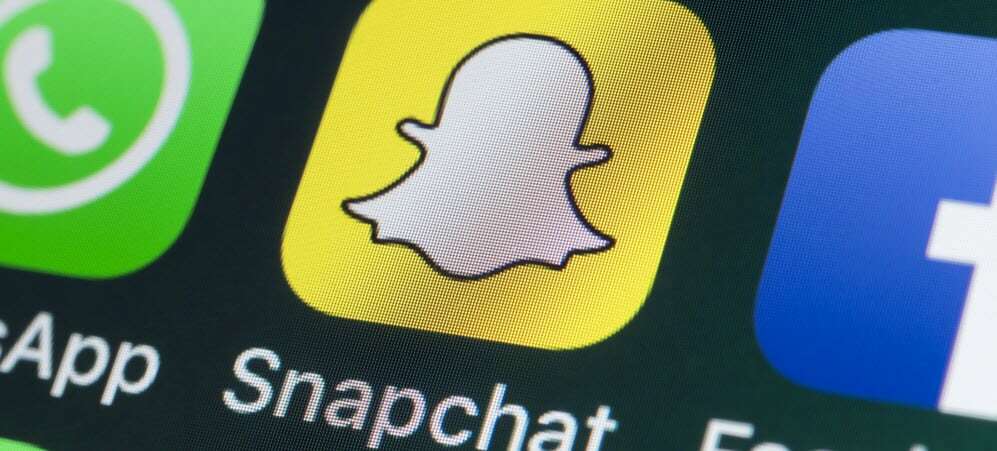 Logotipo de Snapchat en el móvil