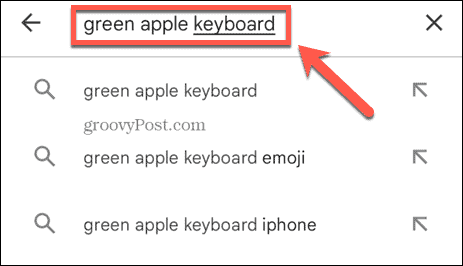 buscar teclado manzana verde