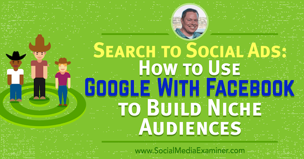 Búsqueda de anuncios sociales: cómo utilizar Google con Facebook para crear audiencias de nicho con información de Shane Sams en el podcast de marketing en redes sociales.