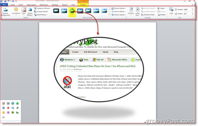 Ficha Diseño de captura de pantalla de Word 2010