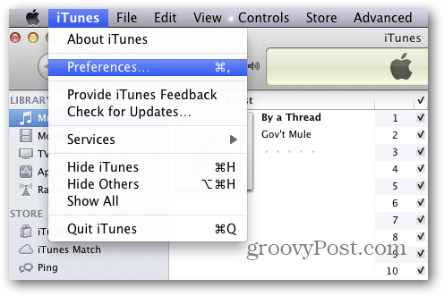 Preferencias de iTunes Mac