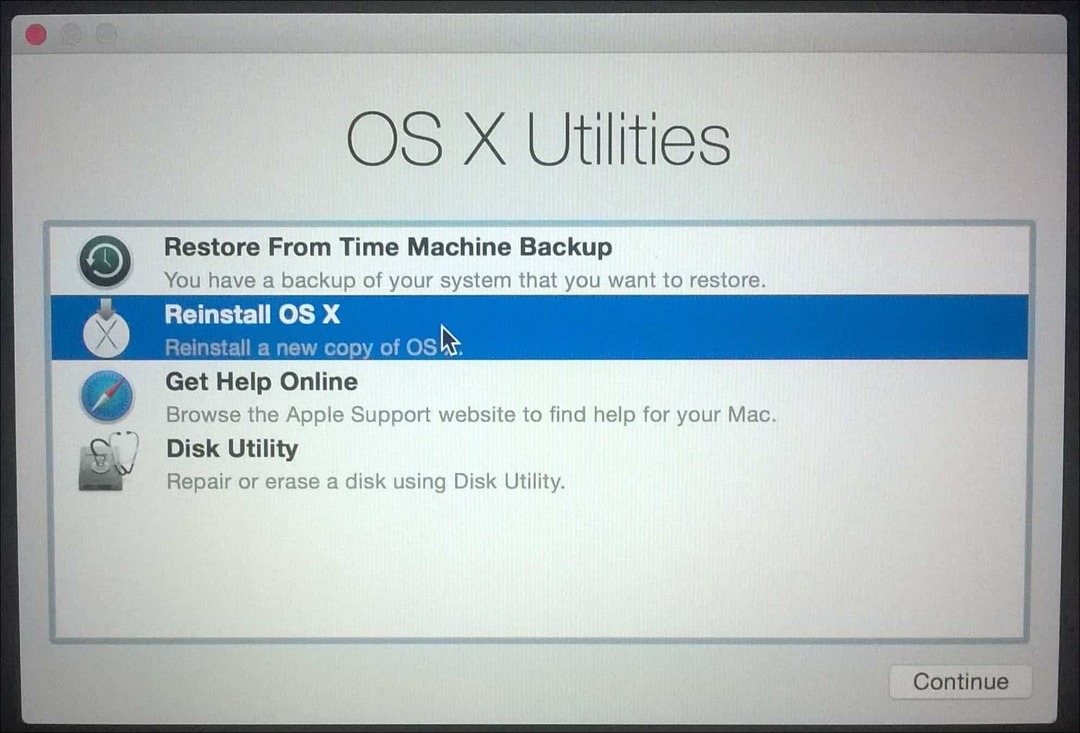 Vuelva a instalar OS X