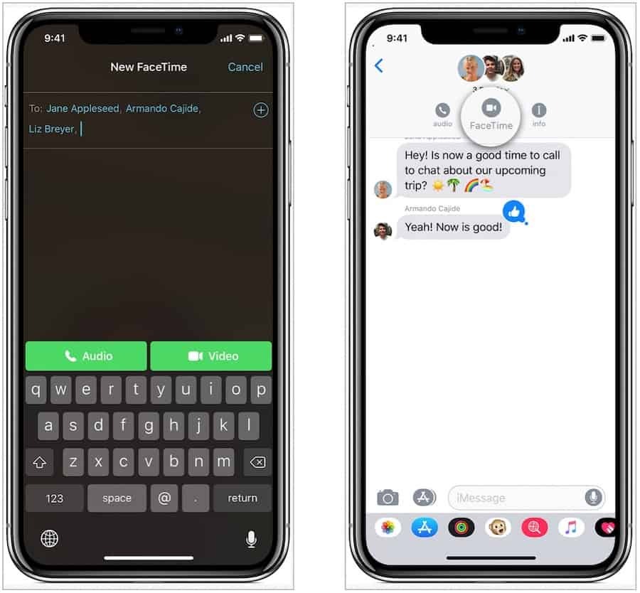 Group FaceTime en iOS