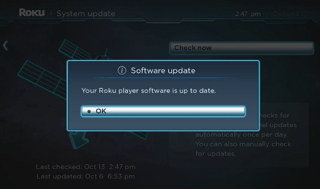 Actualizar software de Roku