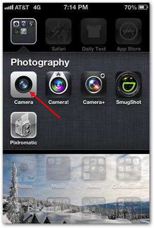 Tome una foto panorámica del iPhone iOS: toque la cámara