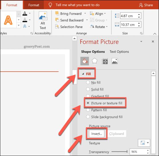 Insertar una imagen en una forma en PowerPoint