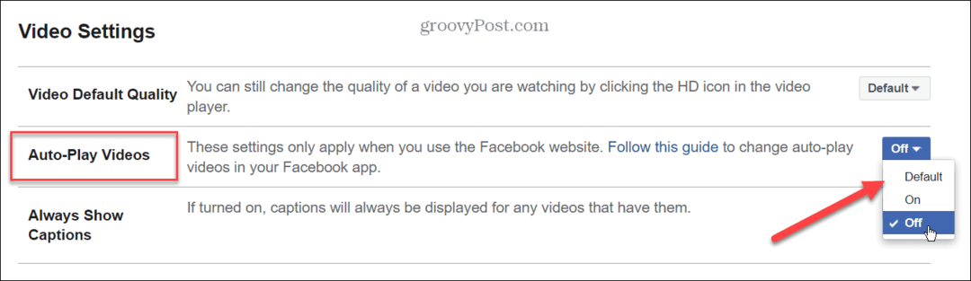 Cómo desactivar la reproducción automática de videos en Facebook