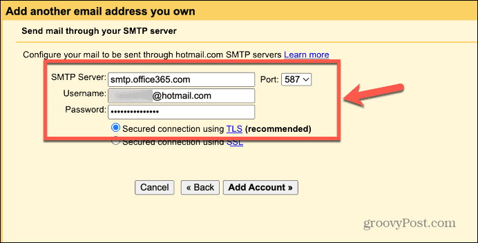 configuración de gmail smtp