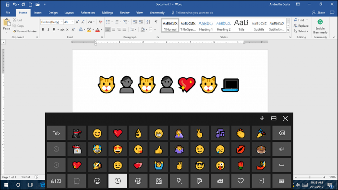 habilitar emoji windows 10 teclado microsoft word