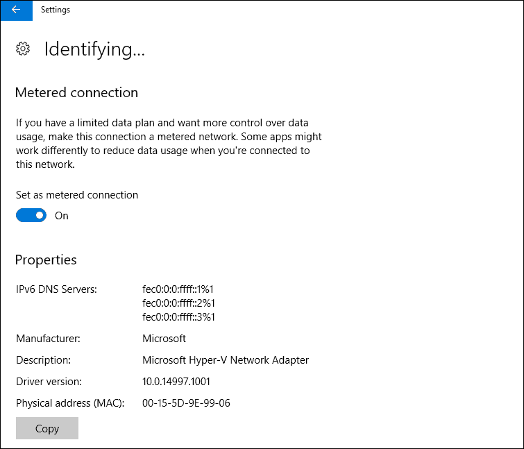 Windows 10, Ethernet, conexión medida, actualización de creadores, sistema operativo