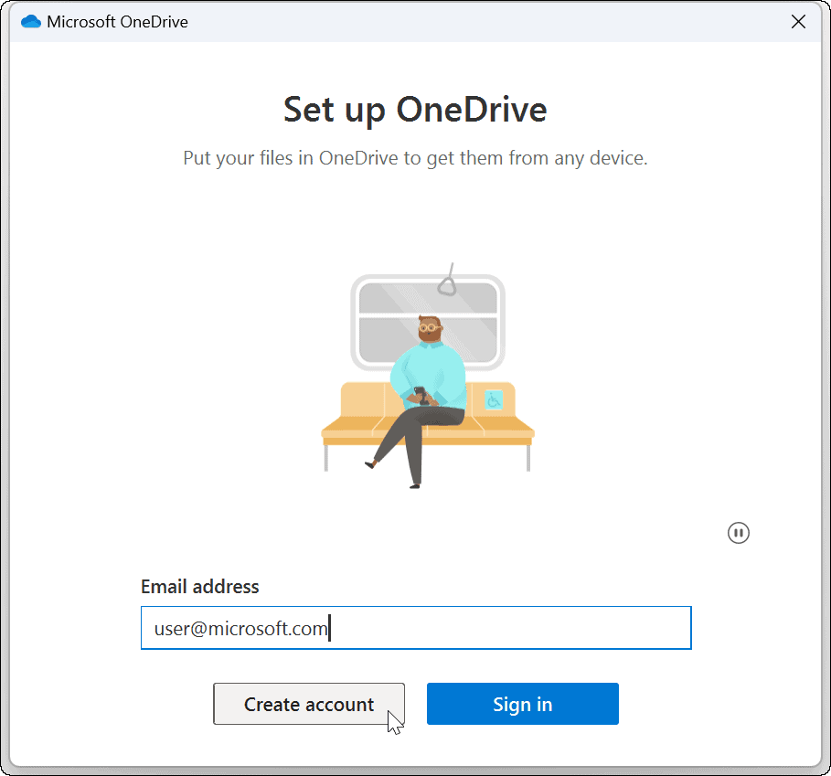 volver a vincular la cuenta de OneDrive