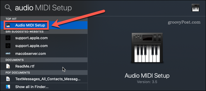 configuración de audio midi mac