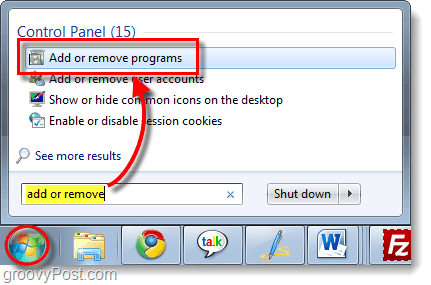 Agregar o quitar programas en Windows 7