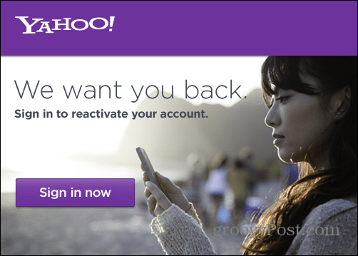 Reactive su cuenta de correo electrónico de Yahoo si desea conservarla