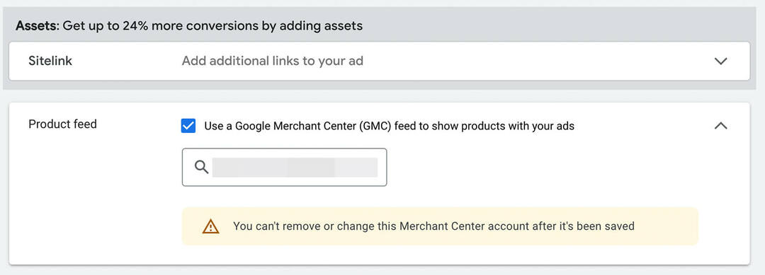 cómo-configurar-el-feed-del-producto-usando-youtube-ad-campaign-for-shoppable-assets-section-product-feed-check-use-a-google-merchant-center-show-products-with- your-ads-box-example-14