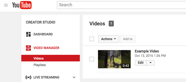 Puedes encontrar el Administrador de videos en Creator Studio de YouTube.