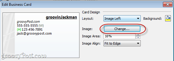 Diseño de tarjetas de presentación en Outlook 2010