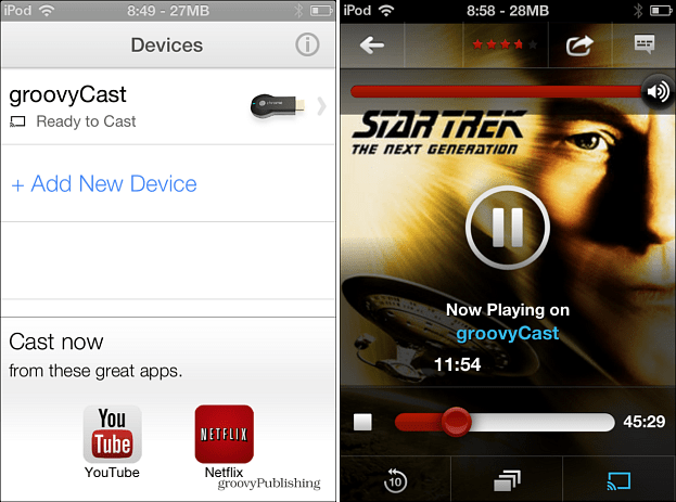 Aplicación Chromecast para iOS