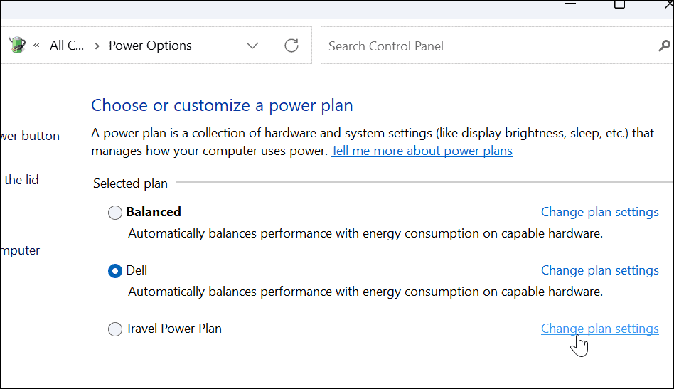 crear un plan de energía personalizado en Windows 11