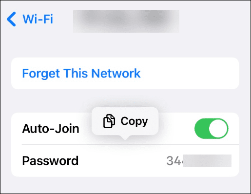 Ver contraseñas de red Wi-Fi guardadas en iPhone
