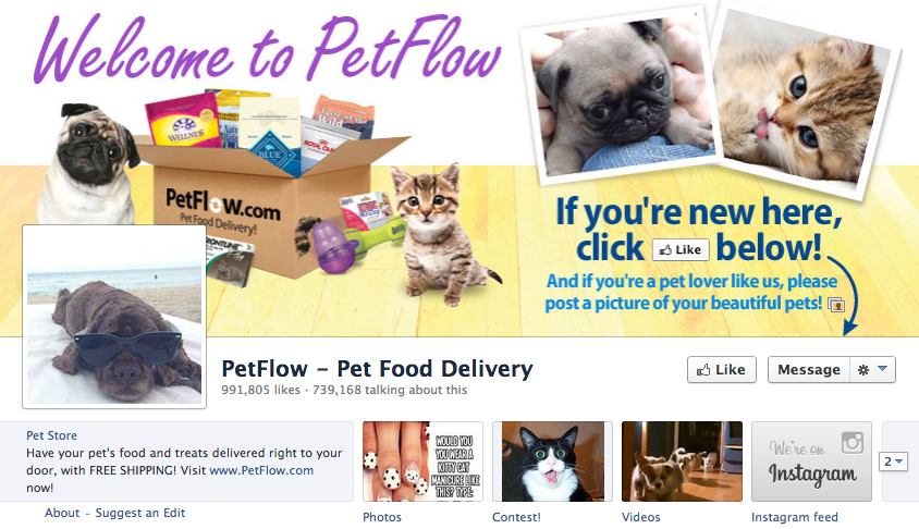 página de facebook de petflow