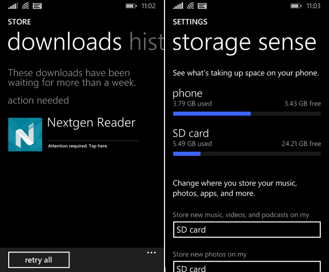 Mover aplicaciones de la tarjeta SD al teléfono en Windows Phone 8.1