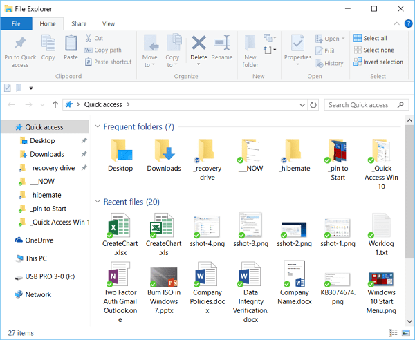Explorador de archivos de Windows 10