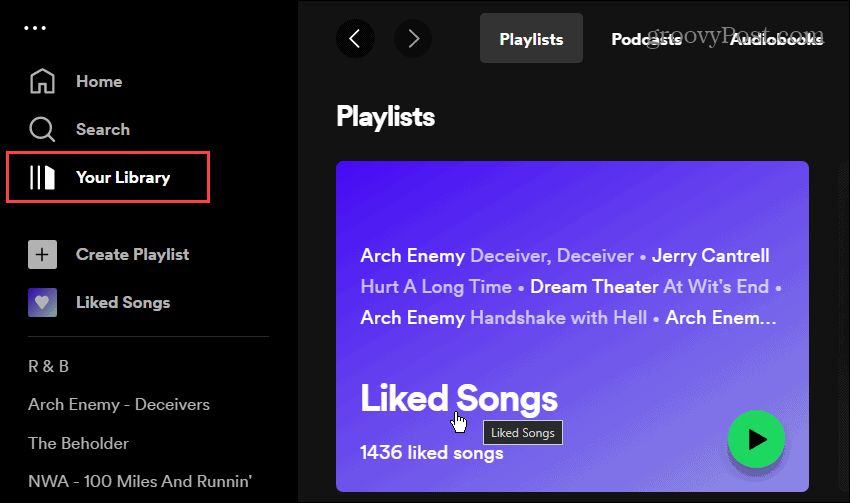 Ordenar canciones favoritas en Spotify