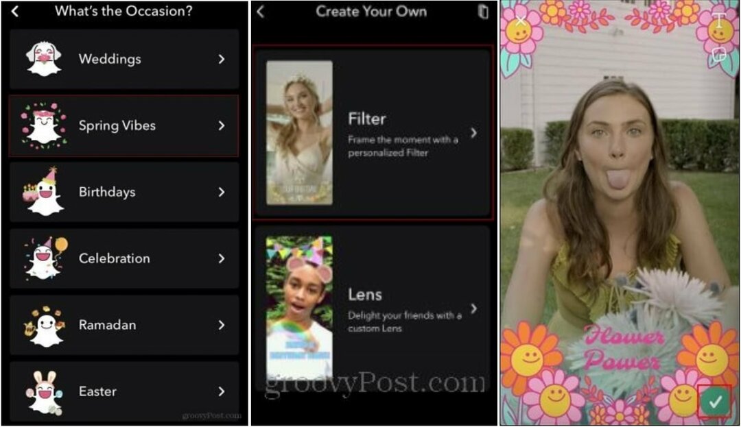 Cómo usar y crear filtros de Snapchat personalizados