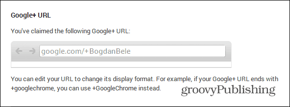 URL personalizada de Google sobre enlaces editar