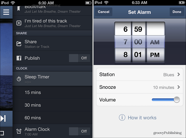 Use el reloj despertador de Pandora en Android y iPhone