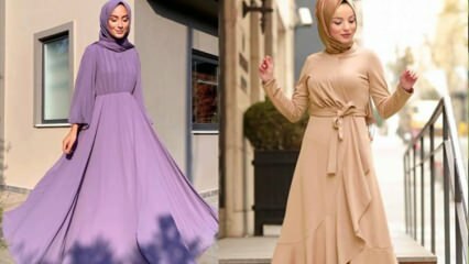 ¿Cómo combinar vestidos de hijab de verano? Modelos de vestir 2020