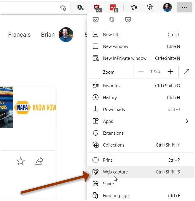 Captura web de Microsoft Edge