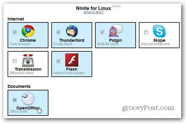 Sitio de Ninite para Linux
